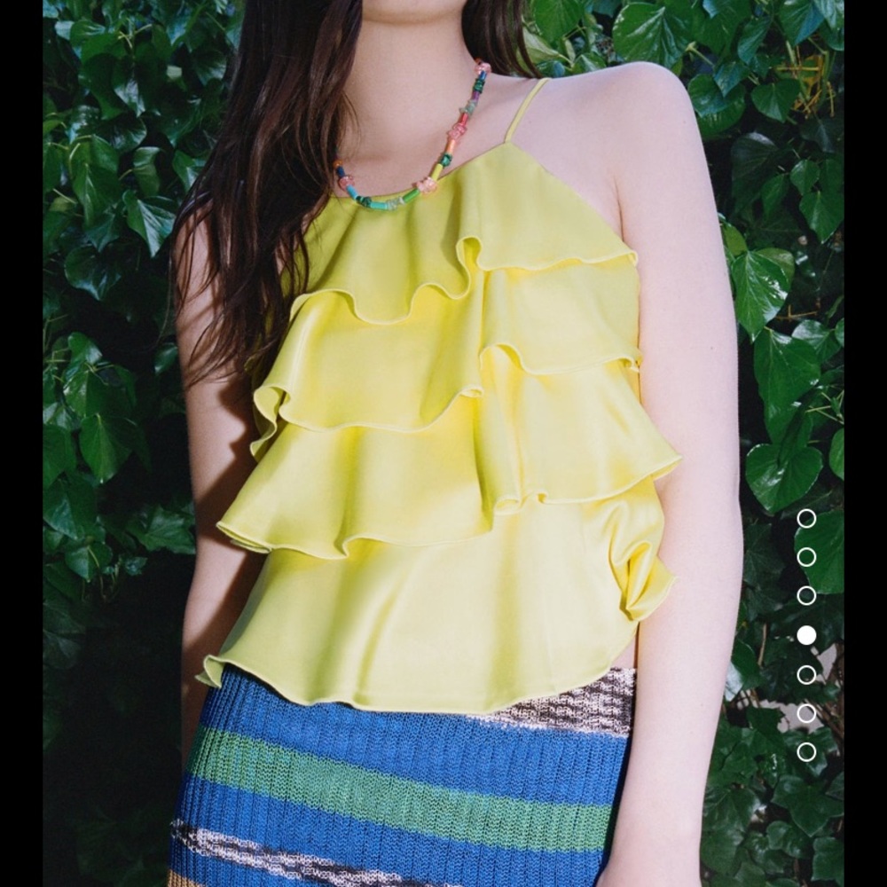 Zara Ruffled High Neck Top